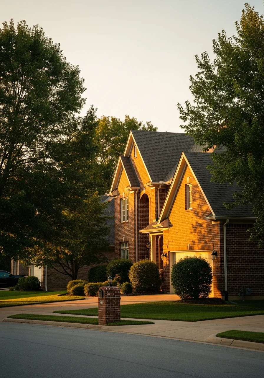 Detailed view of a Lee's Summit home's exterior showing professional finishing and curb appeal.