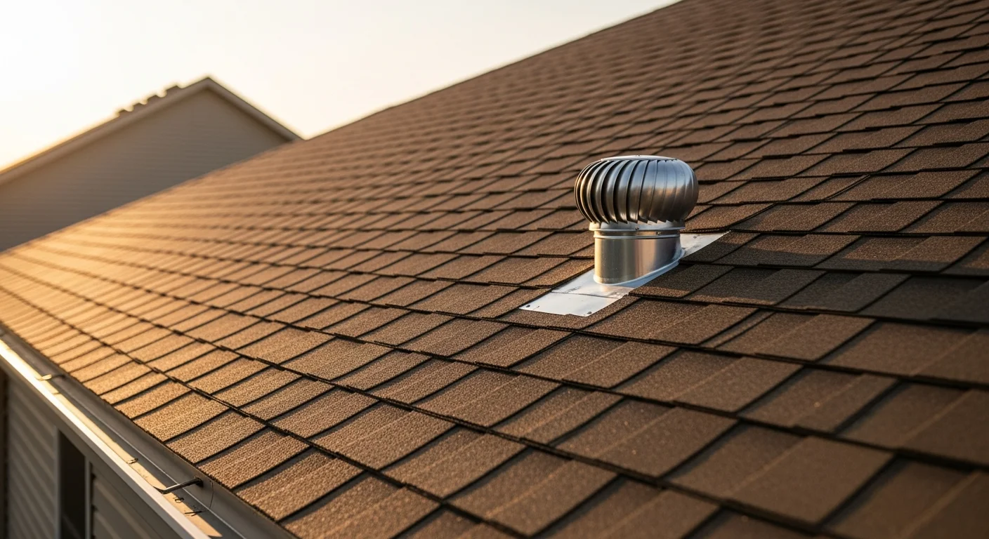 A completed specialty roof installation on a single-family home in Blue Springs, Missouri, showing clean ridge lines, uniform surface coverage, and properly finished flashing at the roof edges. The home sits in a residential neighborhood typical of Jackson County, with a clear sky overhead.